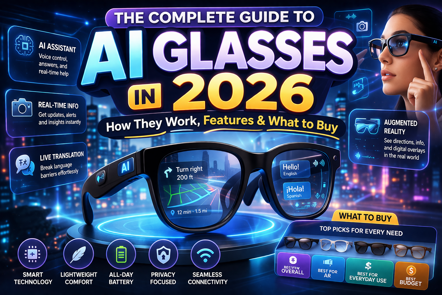 AI glasses guide for 2026 The Complete Guide to AI Glasses in 2026: How They Work, Features & What to Buy